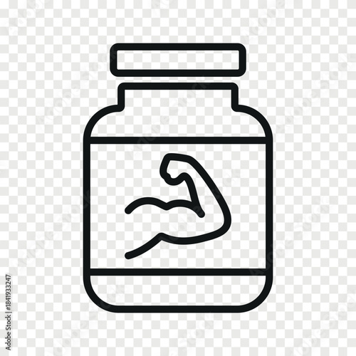 Sports nutrition BCAA outline icon