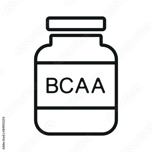 Sports nutrition BCAA outline icon