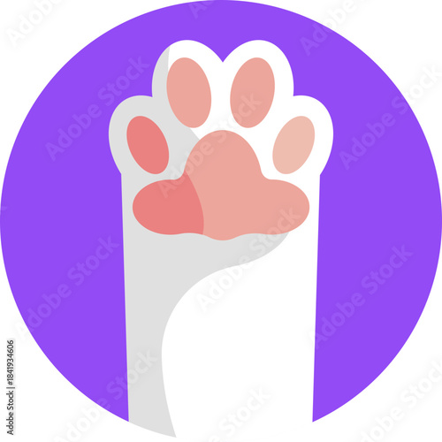 Paw icon representing animals served in grooming treatments.