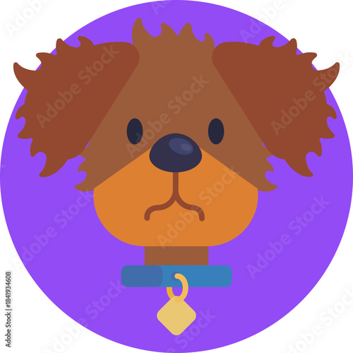 Dog figure used to indicate grooming, bathing, and styling for pets.