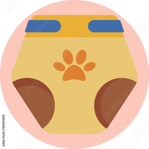 Pet diaper for hygiene and incontinence management.