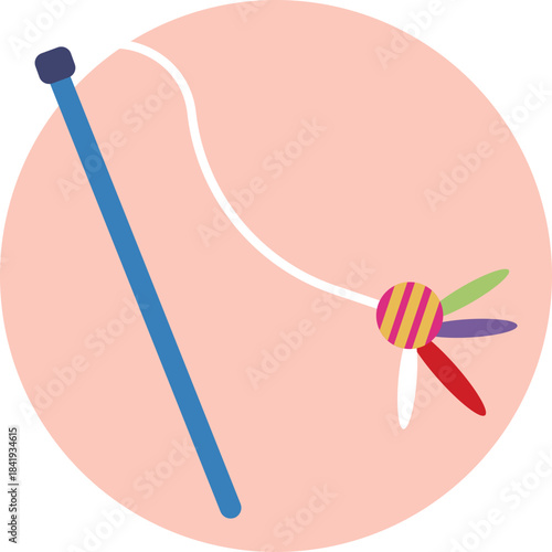 A small toy designed to entertain cats.