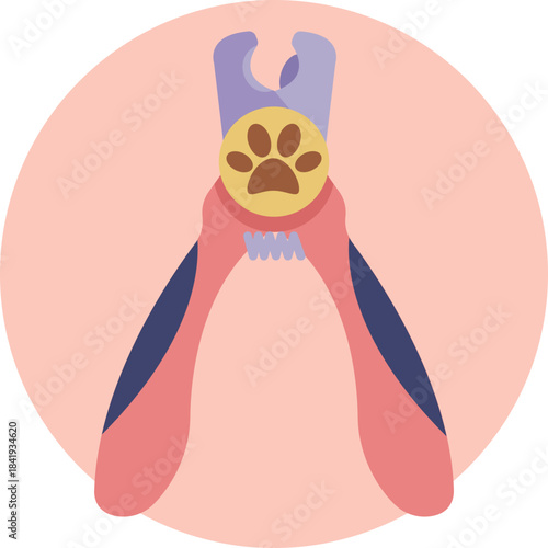 Pet nail trimmer used to safely shorten and maintain animal claws.