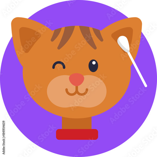 Grooming activity focused on pet ear hygiene.