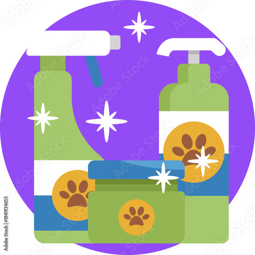 Spray container for deodorizing or conditioning pets’ fur.