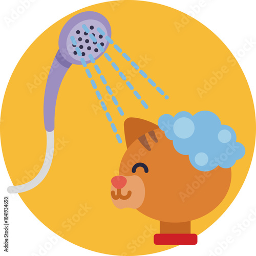 Water spray used for washing pets.