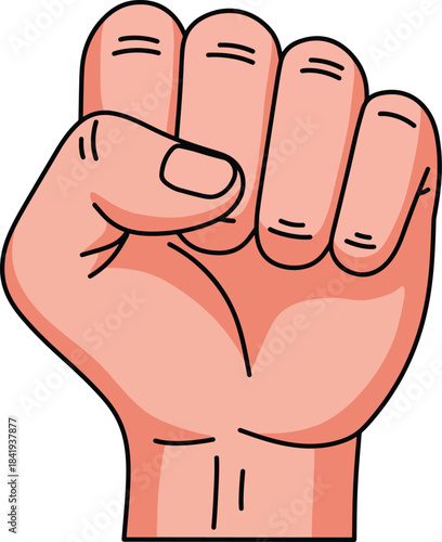 Clenched Fist Symbol of Strength and Solidarity