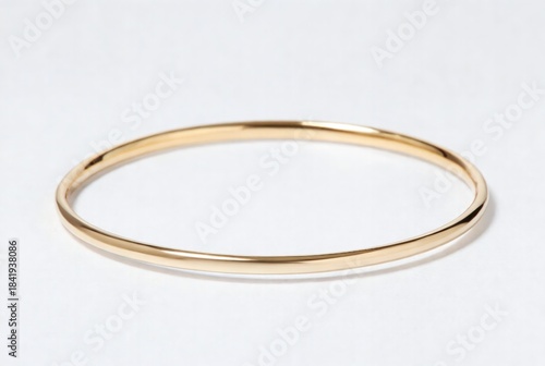 Elegant Gold Bangle Bracelet: Minimalistic Women's Jewelry Accessory for Chic Fashion Style