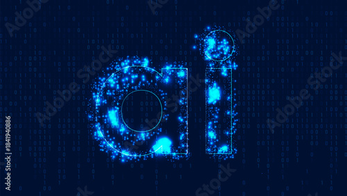 AI Intelligence with neural networks data flows symbolizing machine learning and automation. For tech ads websites and marketing campaigns. Vector illustration...