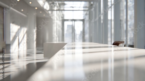 Wallpaper Mural Minimalist interior design featuring a white surface with sunlight reflections Torontodigital.ca