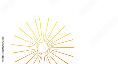 Abstract sunburst design with radiating lines, vibrant and energetic.