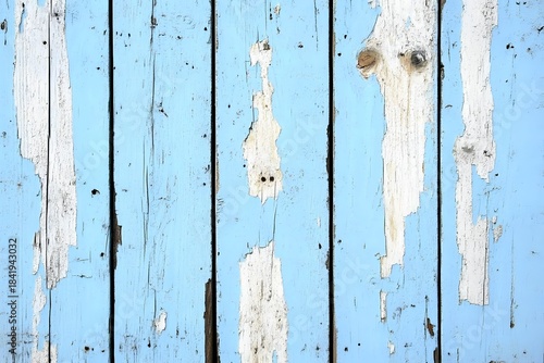 Rustic light blue wooden planks