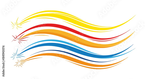 Dynamic Wavy Lines Abstract Design with Vibrant Colors.