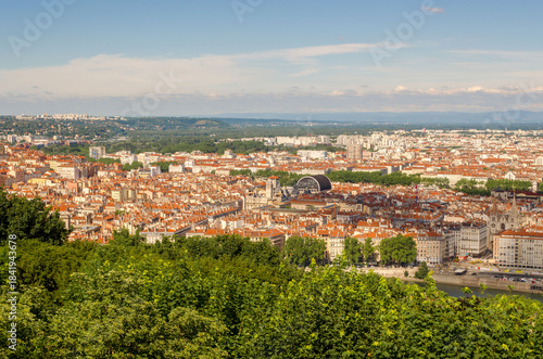 Fotografie View over Lyon, France