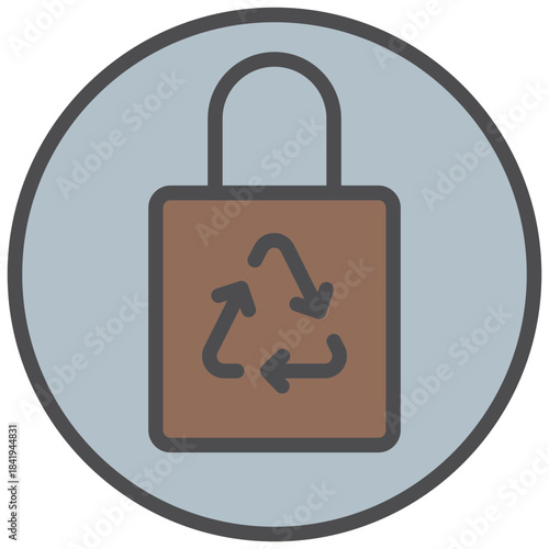recycle bag icon line color