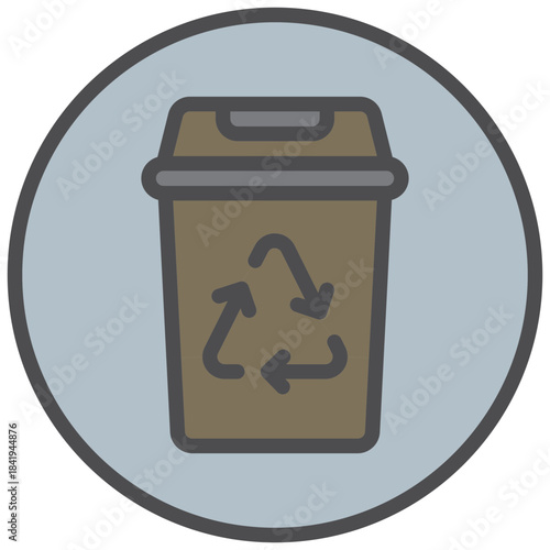 zero waste icon line color