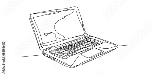 laptop computer isolated on white background