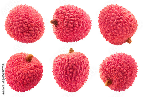 Schilderij op canvas Lychee isolated set