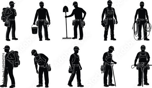 Running people silhouettes black vector illustration set of men and women jogging, marathon, racing, and doing cardio exercises, representing fitness training 