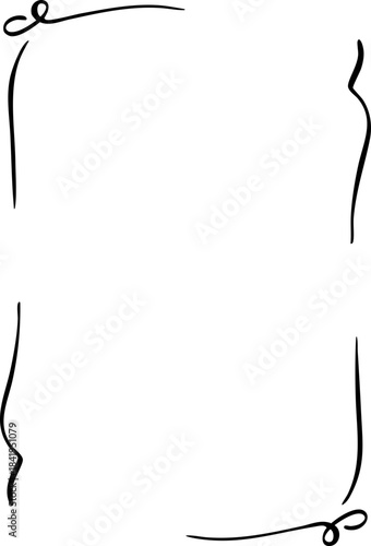 Wavy curvy frame border whimsy handdrawn minimalist
