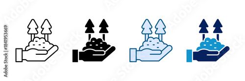 Soil Conservation Icon Set Multiple Style Collection