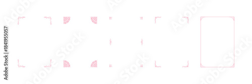 Decorative frames set with retro ornamental vintage rectangle borders, wedding frames, antique museum style picture decorations, elegant artistic divider collection