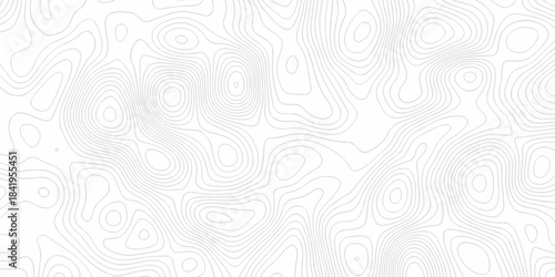 Minimal white hiking diagram landscape vector topo paper lines Topographic. contour lines grid map seamless pattern. Geographic mountain relief. Contour maps. Topo contour map design.