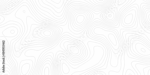 Minimal white hiking diagram landscape vector topo paper lines Topographic. contour lines grid map seamless pattern. Geographic mountain relief. Contour maps. Topo contour map design.