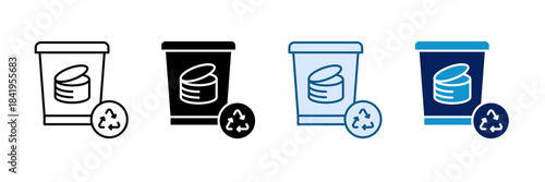 Metal Recycling Icon Set Multiple Style Collection
