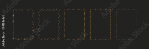 Elegant vector illustration collection of vintage calligraphic frames featuring ornamental decorative designs for invitations certificates cards and classical artworks