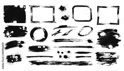 Black Grunge With Frame Dirty Artistic Design Boxes