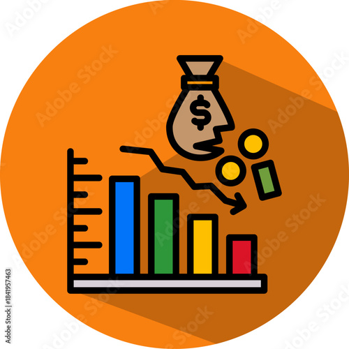 Financial Loss isometric icon