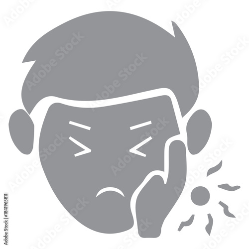 Toothache pain icon