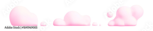 Soft pastel balloons drift through heavenly atmosphere, displaying trendy round forms with gentle lighting for simple graphic collections and sweet decorative illustrations.