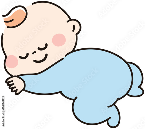 うつ伏せで眠る赤ちゃん