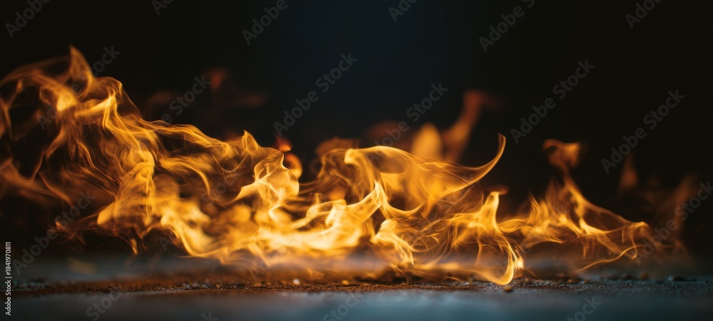 Fototapeta premium Match flame with shutter drag effect and dynamic light trails, captured with harsh flash lighting and high-contrast editorial aesthetic