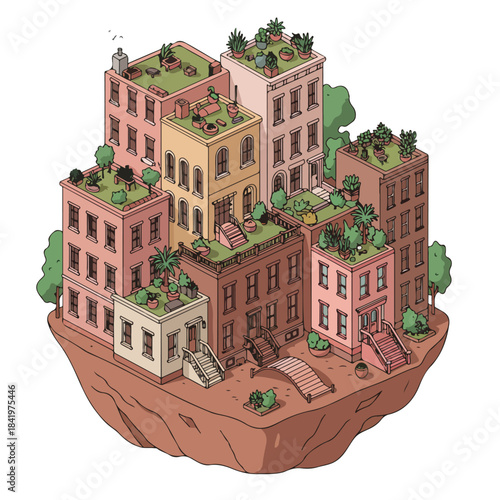 Premium Abstract System Architecture Vector Illustration for Digital Transformation Strategy
