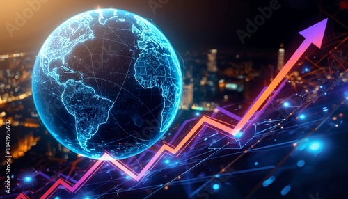 Wallpaper Mural global growth and digital connectivity Torontodigital.ca