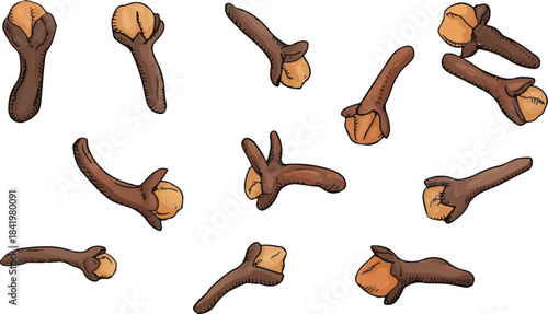 set of chocolate candies isolated