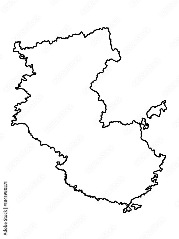 Obraz premium 和歌山県の地図（白地図）