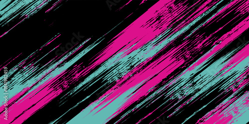 Car sticker wrap banner abstract sporty lines pink blue greenish grunge color combination brush storm thunder modern pattern racing motorsport.