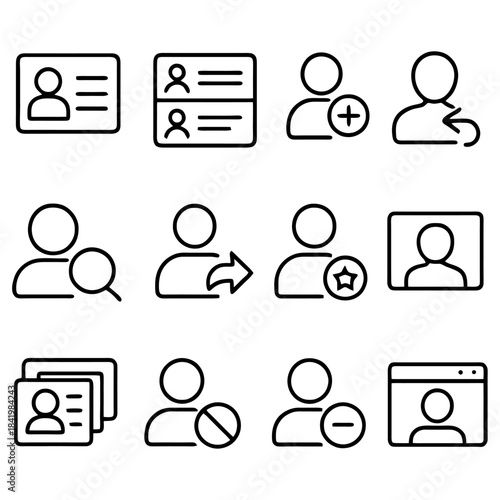 User Interface Icons: A comprehensive set of user interface icons meticulously designed to streamline the user experience, emphasizing intuitive navigation and a user-friendly interface.