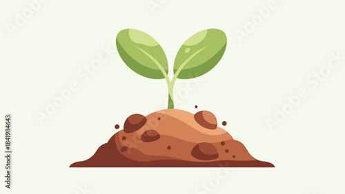 Sprout Emerging from Soil - A Symbol of New Beginnings.
