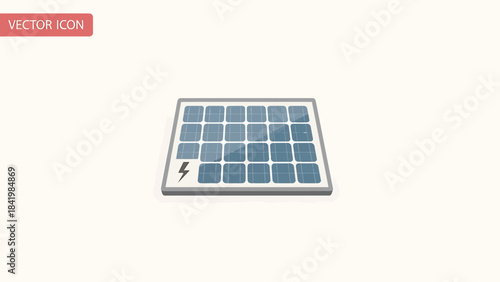 Solar Panel Illustration - Clean Energy Technology for Sustainable Future.