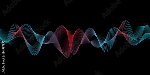 Music equalizer sound wave illustration vector.