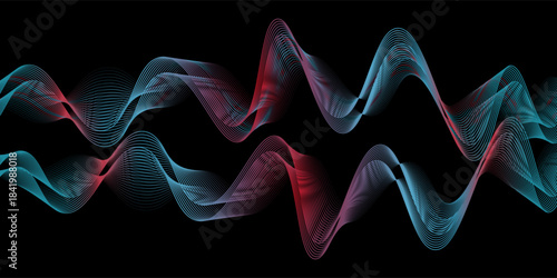 Music equalizer sound wave illustration vector.