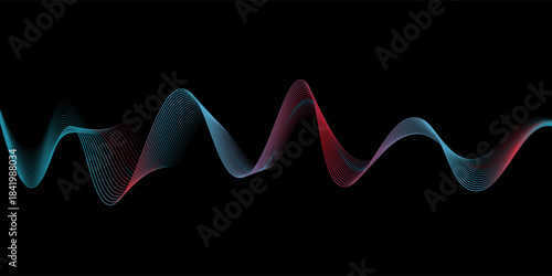 Music equalizer sound wave illustration vector.