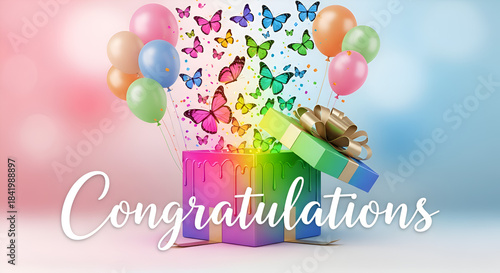 happy birthday card with balloons,red christmas gift box,christmas gift box,Red Christmas gift boxes with ribbons and bows, perfect festive presents for holiday celebration and winter surprises