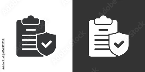 Accepted Insurance Policy icon. Solid glyph series icon