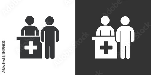 Health Service Center icon. Solid glyph series icon